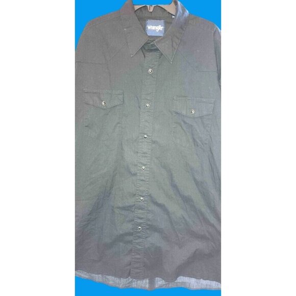 Wrangler Mens Black Long-Sleeve Western Shirt With Snap Closures XL - Picture 1 of 10
